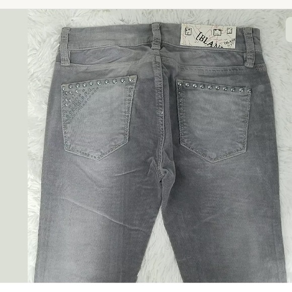 BLANK NYC WOMEN'S SKINNY CORDUROY PANTS JEANS GRAY - Picture 4 of 8